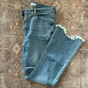 Loft High Waist Flare Crop Jeans